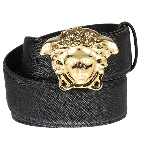 cintura nera e oro versace uomo|Scopri la nuova collezione di cinture Versace uomo su FARFETCH.